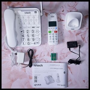 VTech SN5147 Amplified Corded/Cordless Senior Phone with Answering Machine